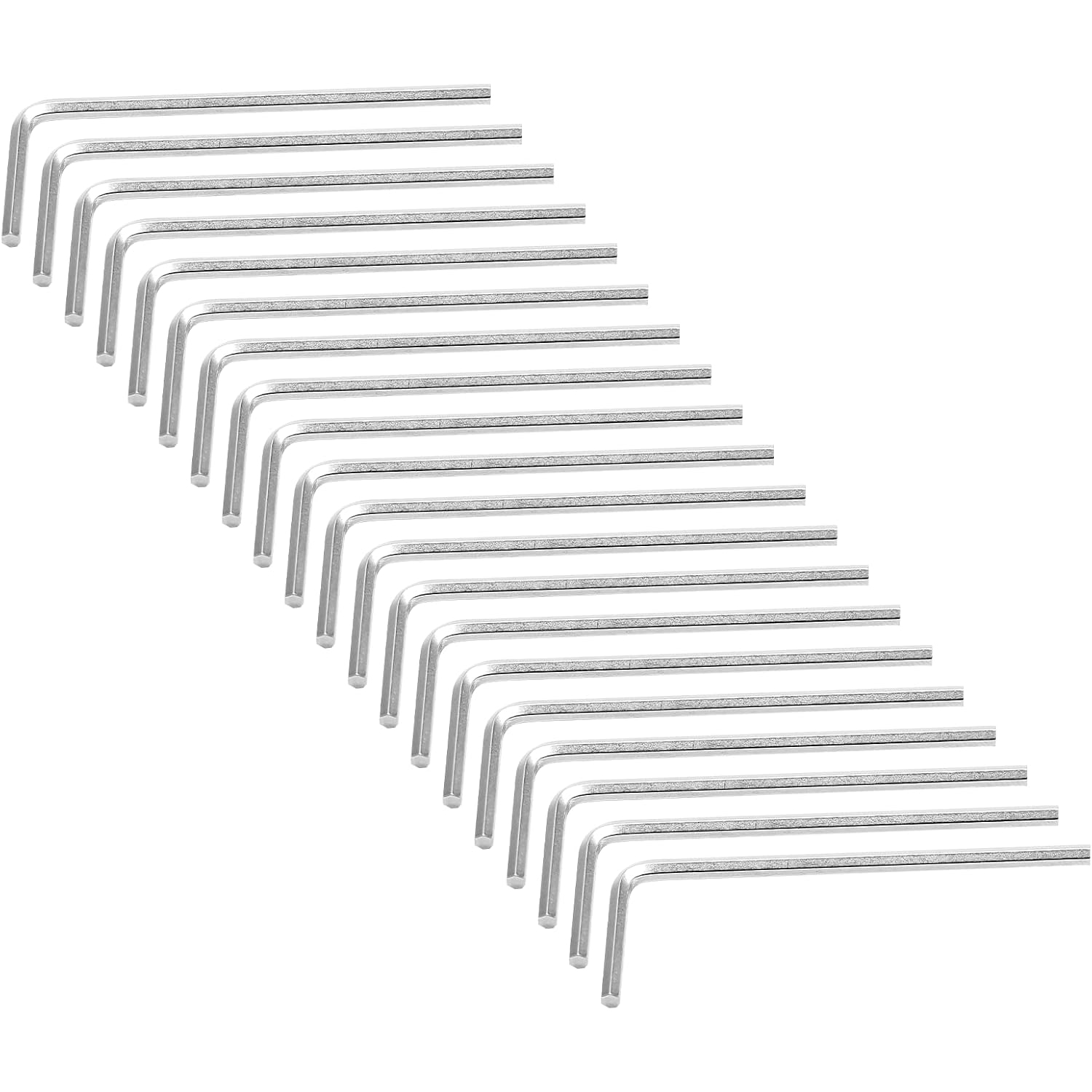 TEMU Juego de 20 llaves Allen en L de 2.5 mm, llave hexagonal de L adecuada para reparación de bicicletas, montaje de muebles, pequeña para de