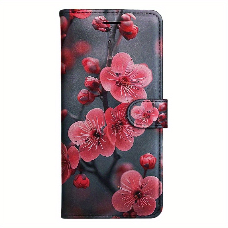 TEMU Plum Flip Wallet Case Compatible With Models S8, S9, S10, M10, A30s, A50s, Note 10, 20, A10s, A20s, A51, A71, S20, A11, A31, S21, A42, A12, A16,