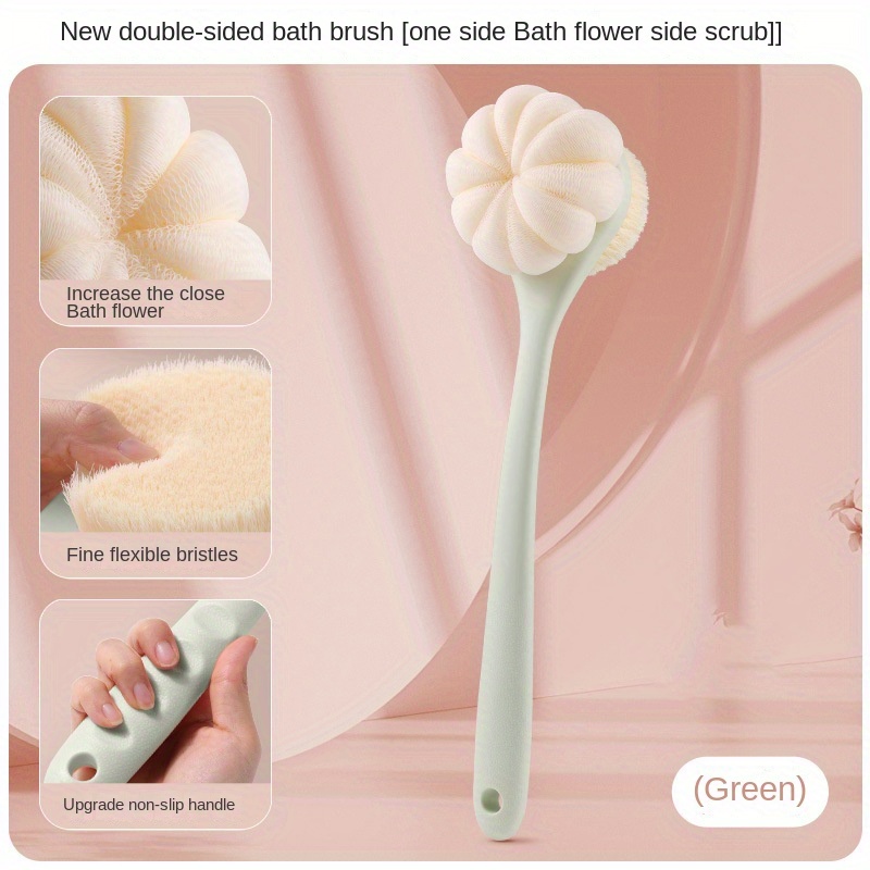wall mountable long handle shower brush with soft bristles for back scrubbing   no battery required   personal care tool Product details 6