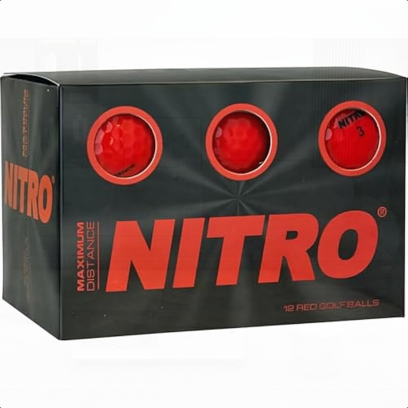 TEMU Distance 12 Pack Red Golf Balls