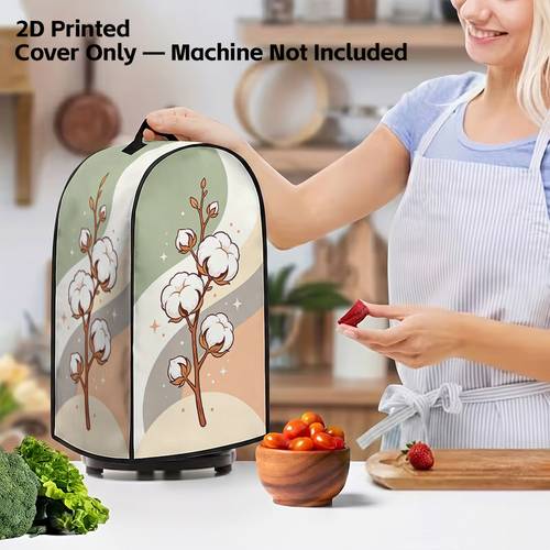 item picture 1pc 2d flat printing food processor cover blender cap colorful swirl pattern juicer cover handle home appliance dust cover durable accessory for blenders juicers and food processors perfect gift for