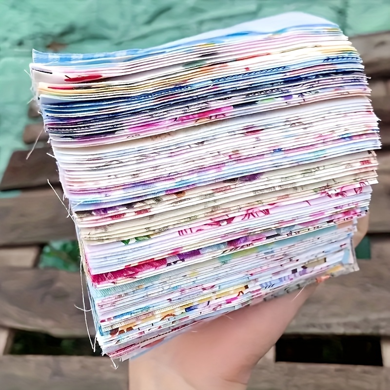 TEMU 300 Stück Packung mit 300 vorgeschnittenen Stoffquadraten 4x4 Zoll, geeignet für Nähen, Patchwork, Quilten, DIY-Bastelarbeiten – vorgeschnittene
