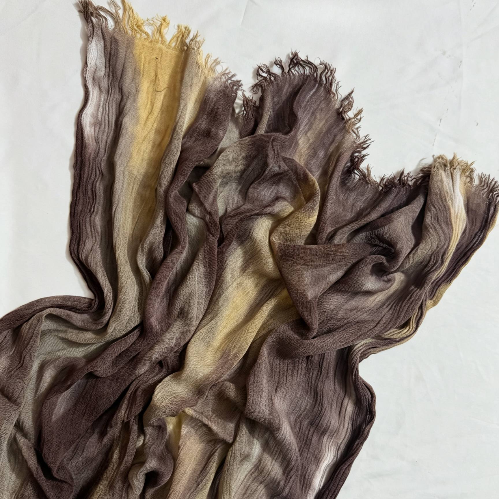 TEMU Women's Elegant Vintage Distressed Washed Crinkled Scarf - Soft Breathable Suitable For , Commuting, Travel, Versatile Headscarf & Neck Scarf,