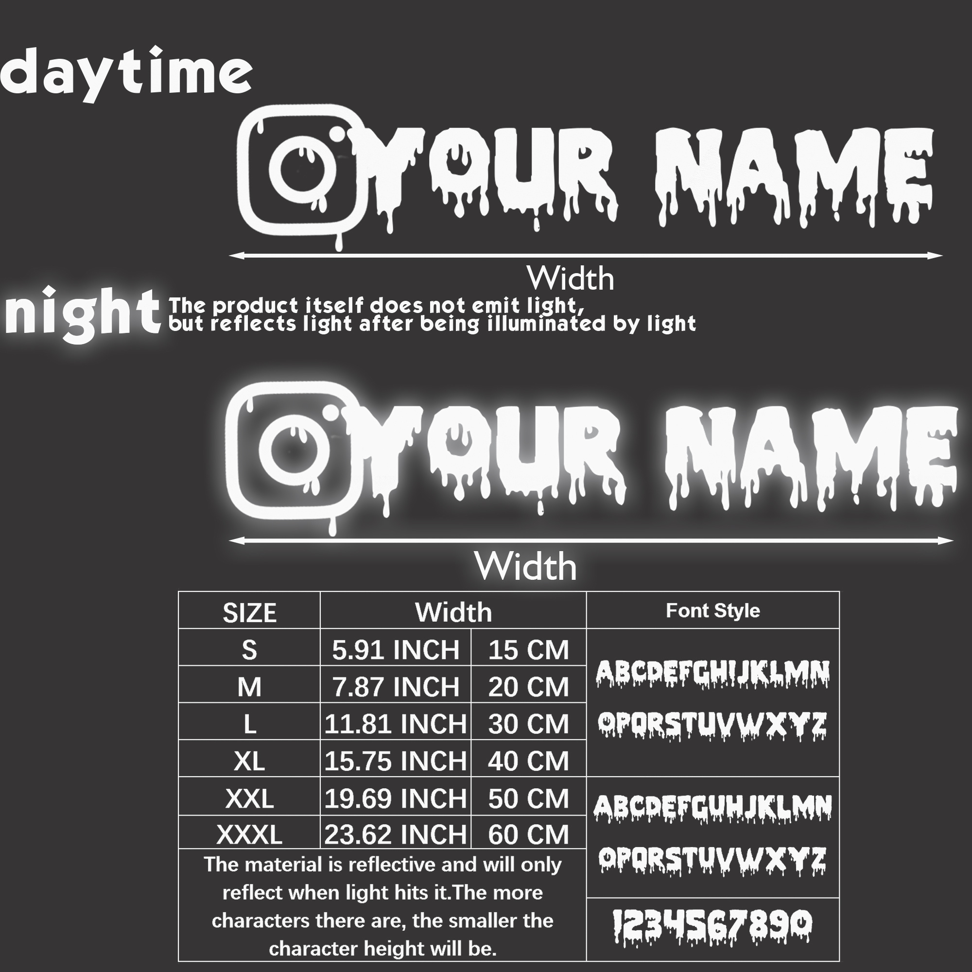 Image of 1pc Customizable Text Name Car Stickers Instagram My Name Social Software Vinyl Decal Window Door Motorcycle Sticker, Matte, Glass Surface Compatible, Self-adhesive Mount, Single Use
