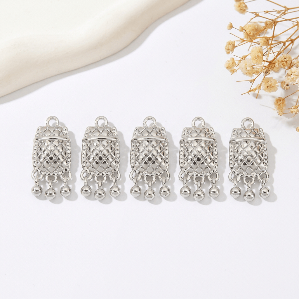 5pcs Light Luxury Geometric Pendant Set with Synthetic Zirconia