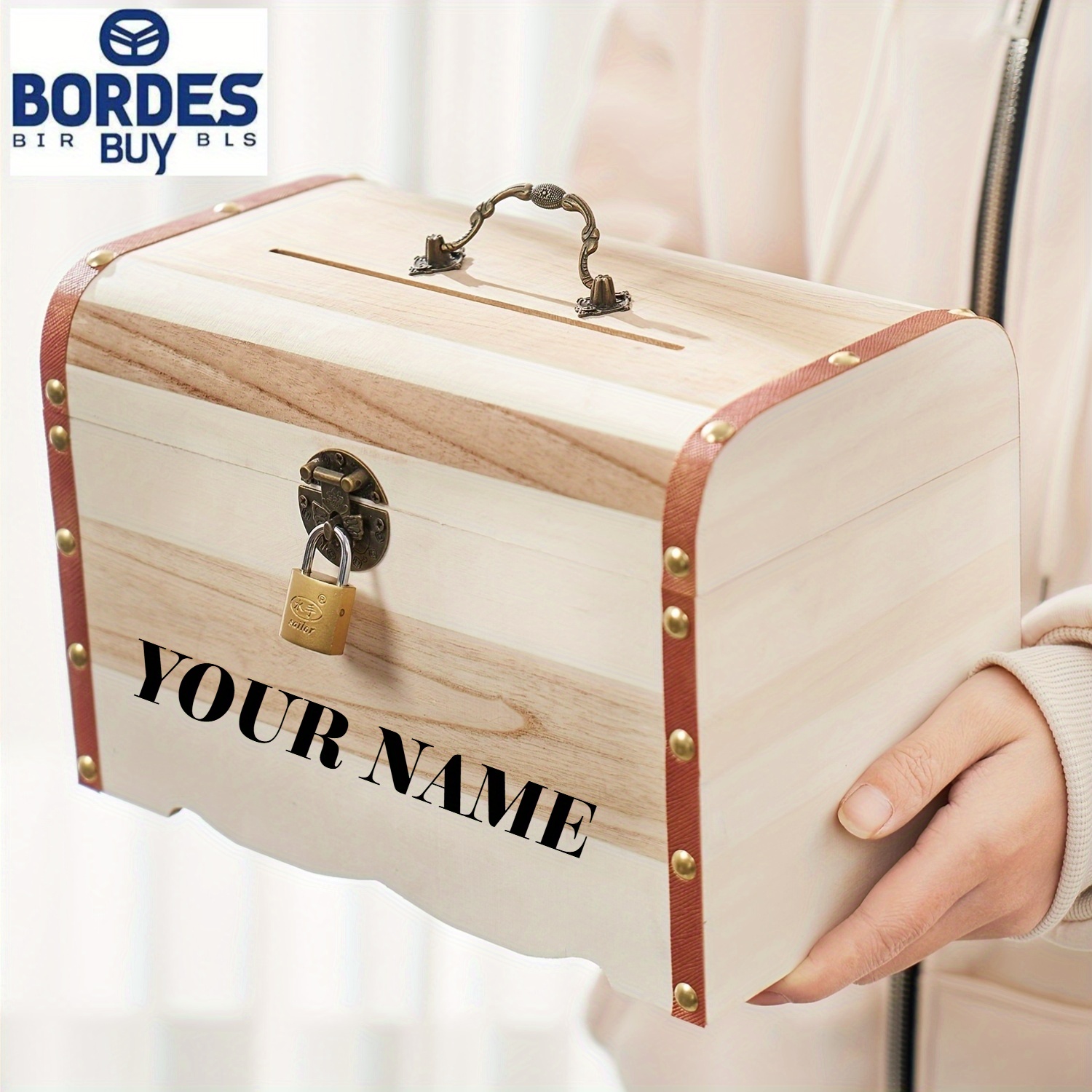 Customizable Wooden Money Box