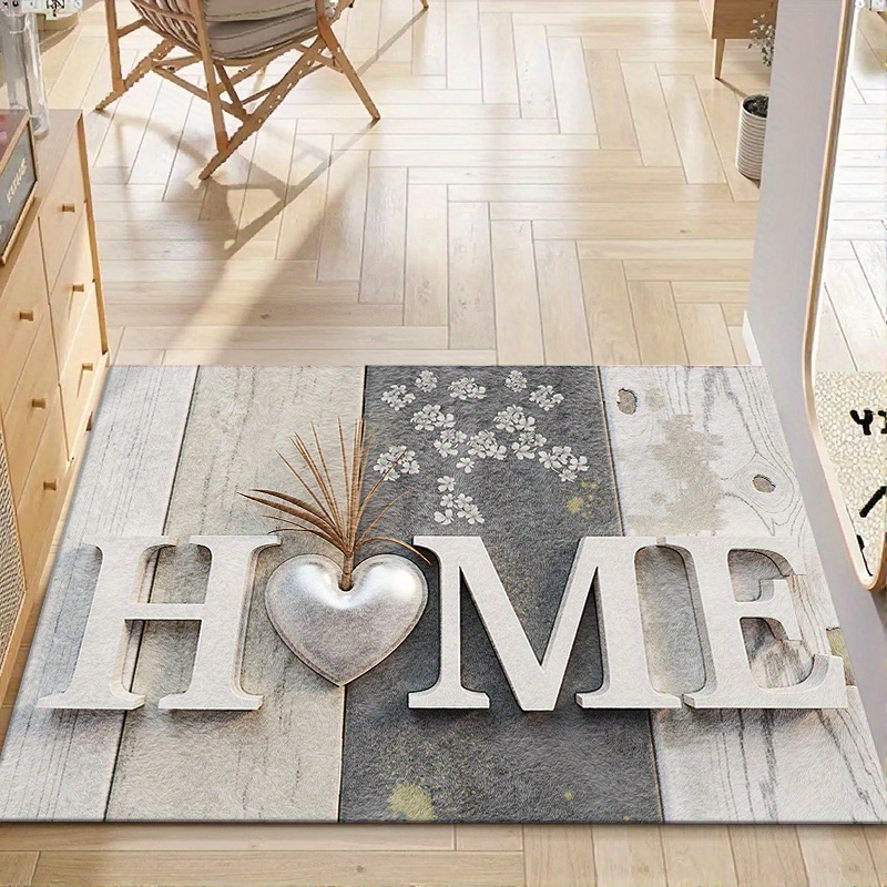TEMU Elegant Welcome Doormat- Doorway Mat, Non-slip Machine Washable Polyester Carpet, Suitable For Home And Outdoor Decoration- Perfect For ,