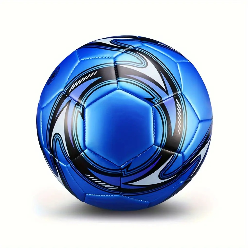 TEMU Official Size 5 Durable Adult Soccer Ball - High Quality, Ideal For Training And Outdoor Games, Diameter 21.5cm, High-quality Essential Ball For