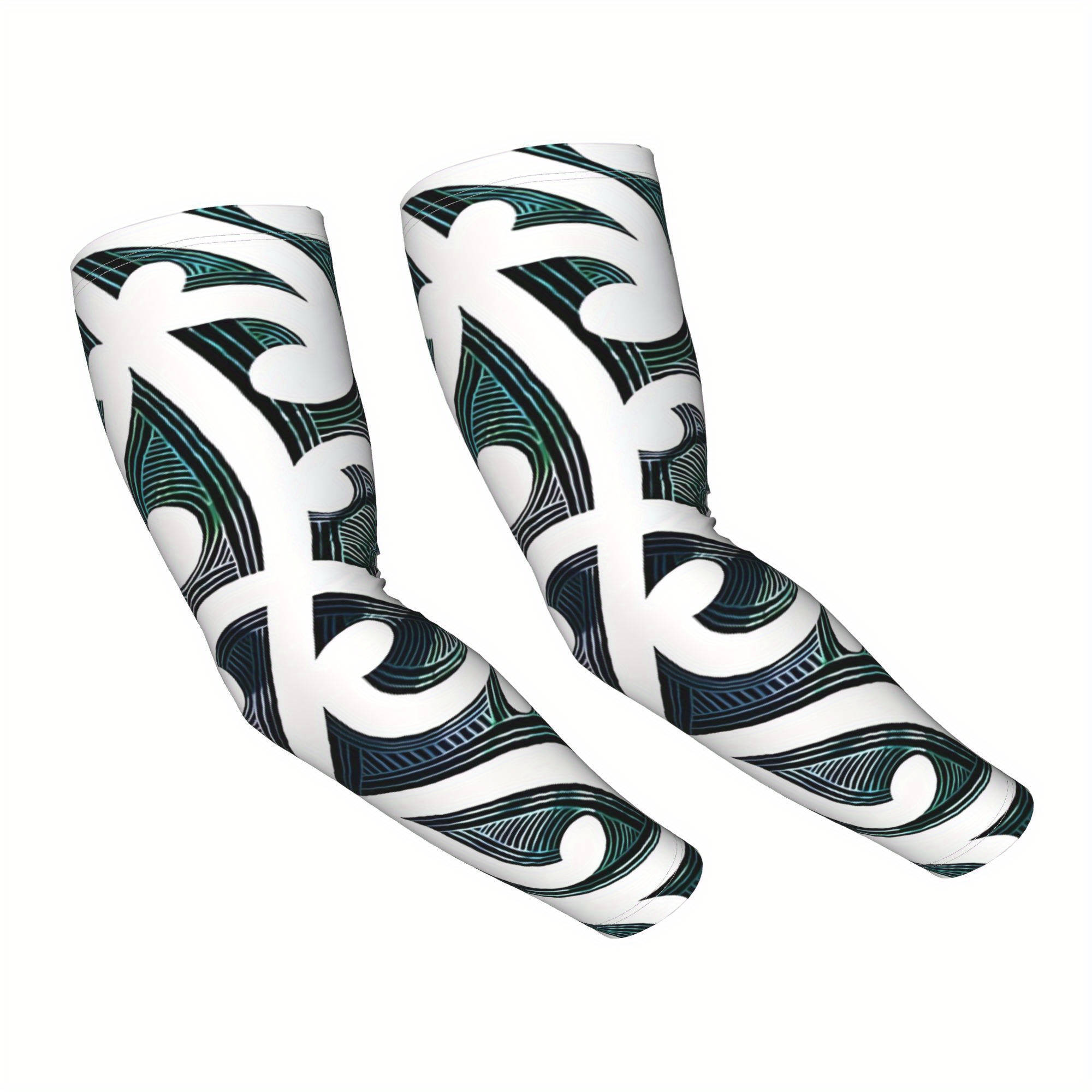 TEMU Maori Pattern Sleeve Outdoor Sports Sleeve2d Print Design