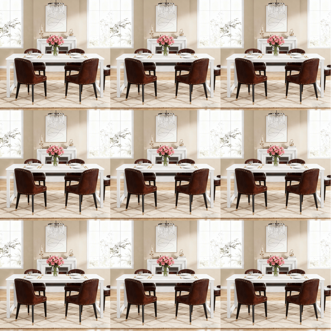 78.7"x39.4" Industrial Dining Table -heavy Duty Metal Legs, White Rectangular Table For Dining Room/kitchen/living Room