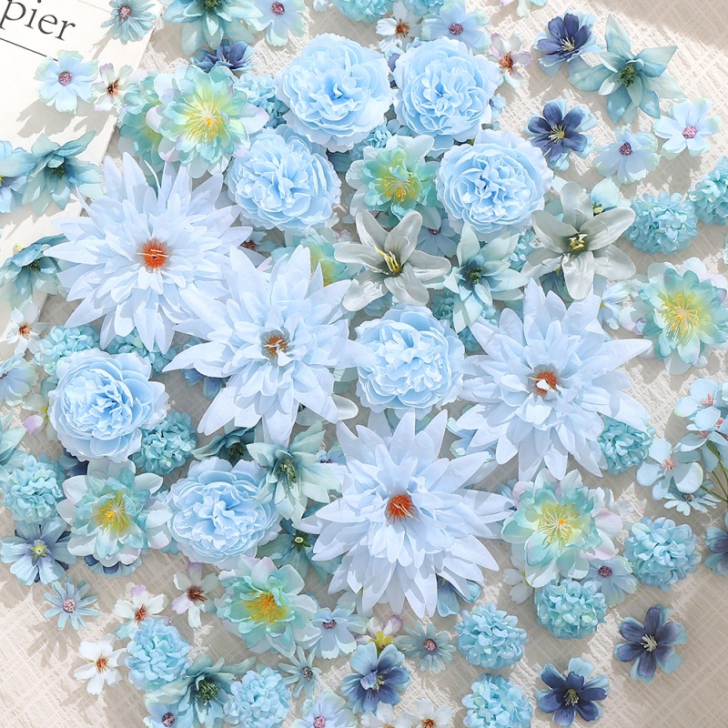 TEMU 20pcs-simulation Flower Heads Ins Summer Style Fake Flowers, Random Styles Hairpin Flowers Garland Materials, Hanfu Additions Wedding Flowers