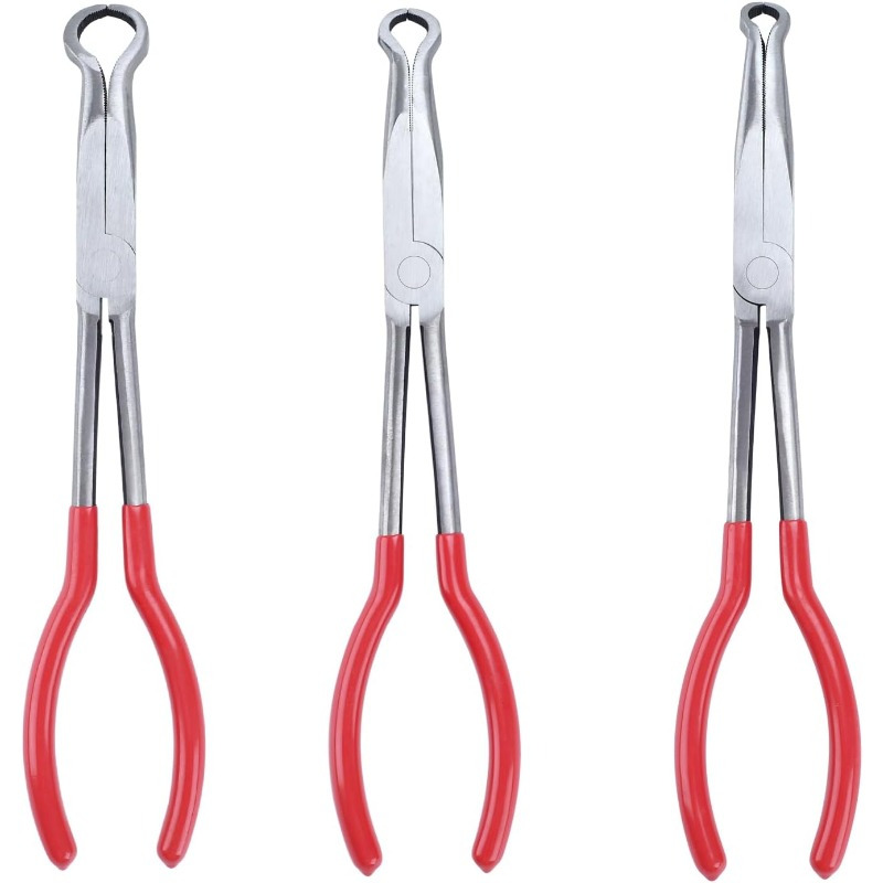 TEMU 3pcs 11 Inch Long Nose Pliers Set Circle Plier O-shaped Tip Craft Repairing Tool 0.2 0.5 0.7 Inch
