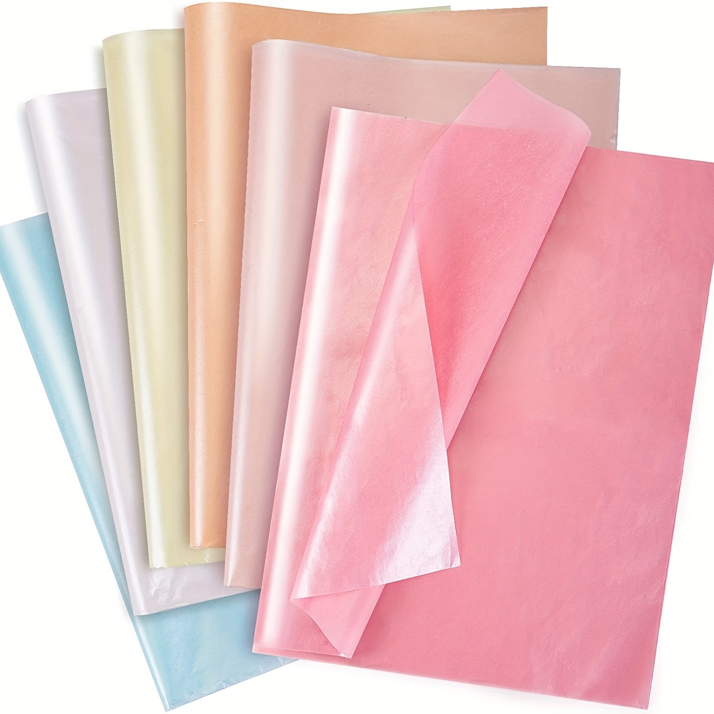 TEMU Papier de soie coloré 19,69 x 13,78 pouces, convient pour Pâques, , anniversaires et bricolage, Pâques, fête des Mères, papier pour bouquets de