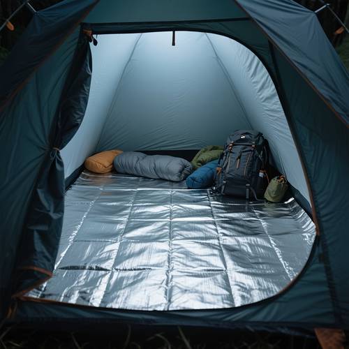 colchoneta de camping para exteriores, alfombrilla de camping de papel de aluminio calidad a prueba de humedad - plegable portátil para exteriores, picnic de camping, adiciones para rv, alfombrilla de picnic, opción para los entusiastas de los viajes