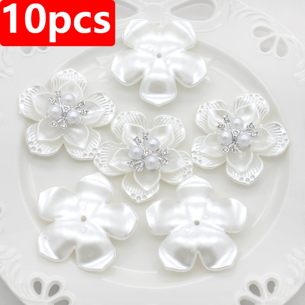 TEMU Lot de 10 strass acryliques à double couche de pour chaussures, sacs, vêtements, barrettes, bijoux et accessoires floraux main DIY en gros