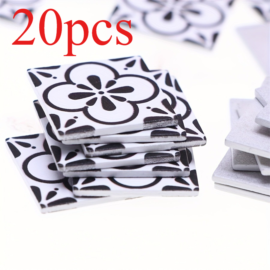 Image of 20pcs 1:12 Scale Handcrafted Realistic Wooden Floor Tiles - Premium Dollhouse Decor For Kitchen/bathroom/living Room/bedroom. Perfect Miniature Landscape/garden Accessory