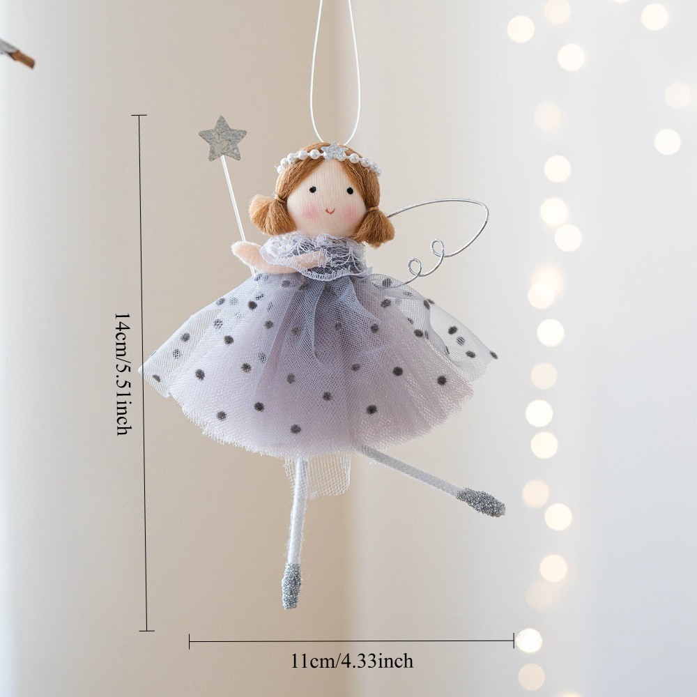 Image of 1pc New Product Creative Girl Tale Style Girl Heart Pendant, Christmas Tree Decoration Pendant - For Christmas And Valentine's Day Decoration, Arransynthetic Gemstoneent, Christmas Prop