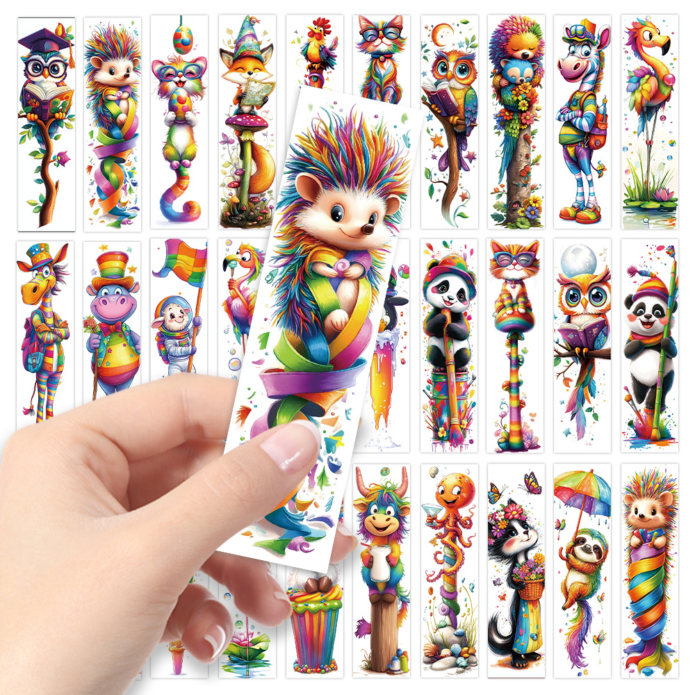 TEMU 30pcs, Funny Animal Bookmarks, Back To , Christmas, Halloween, Suitable For Teachers, Readers, And Birthday Gifts.