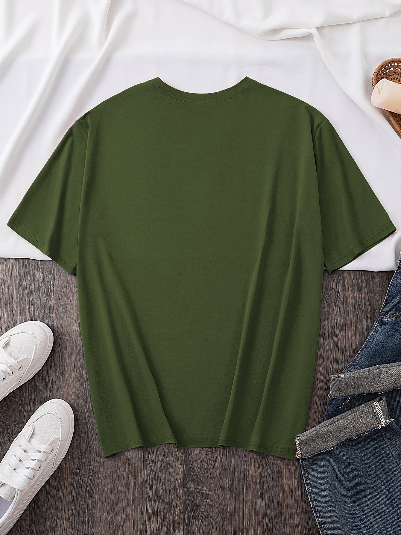 Women's Elegant Round Neck Short-Sleeve T-Shirt - Vibrant Red with White Calvin Monogram Print, Soft Fabric, Casual Versatile Top for Spring & Summer, Machine Washable, Casual Attire, Stylish Letter Print, Comfortable Fit