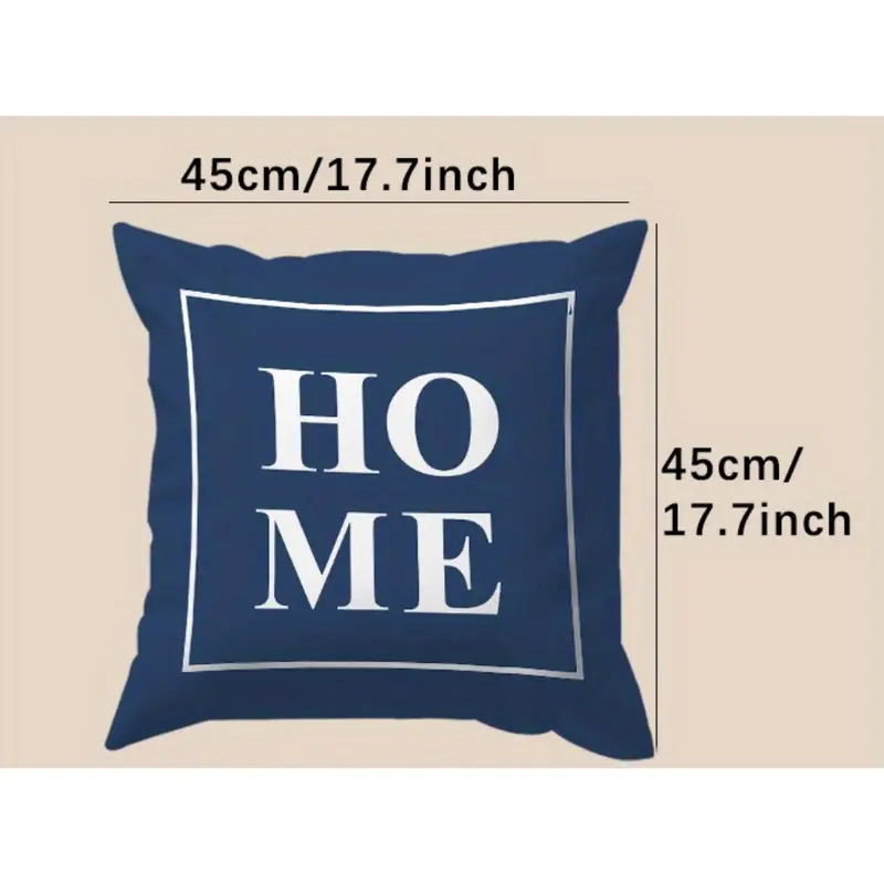 4pcs navy blue geometric stripe print pink polyester cushion cover sofa pillowcase without insert double sided print 14x14 16x16 18x18 20x20inch Product details 5