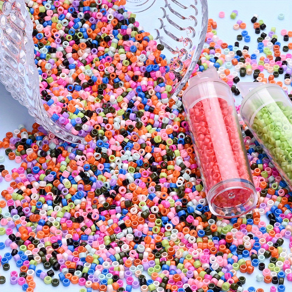 10g 3mm Colorful Glass Seed Beads for Jewelry Making