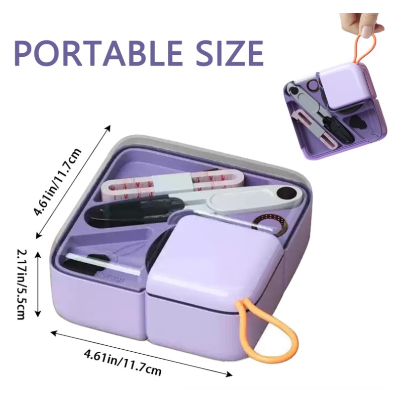 household needlebox high quality portable multi functional practical hand sewing   sewing tools   bag storage box Product details 0