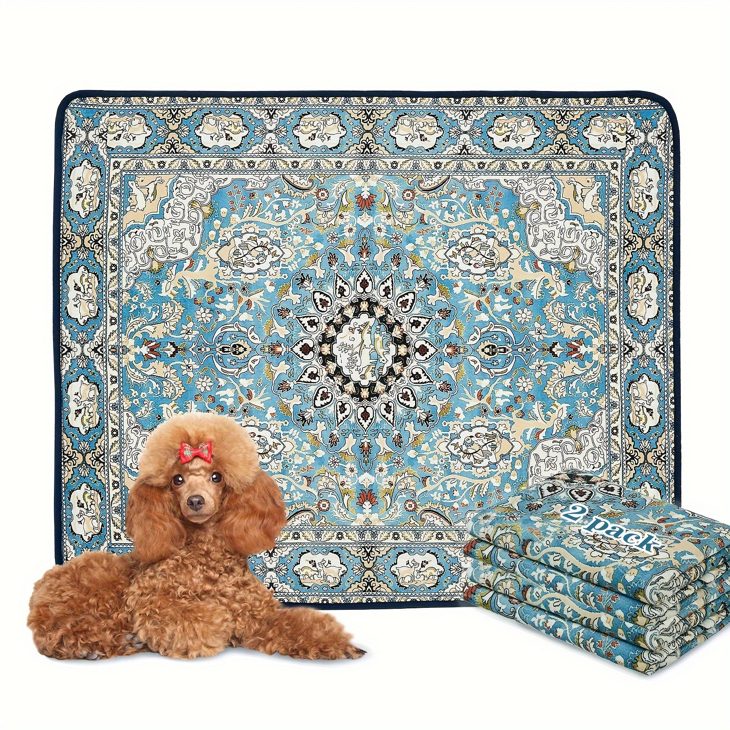 TEMU Washable Dog Pee Pads, Reusable Puppy Pads, Super Absorbent And Leak-proof Dog Training Pads, Suitable For Non-slip Floors, Crates, Sofas, Puppy