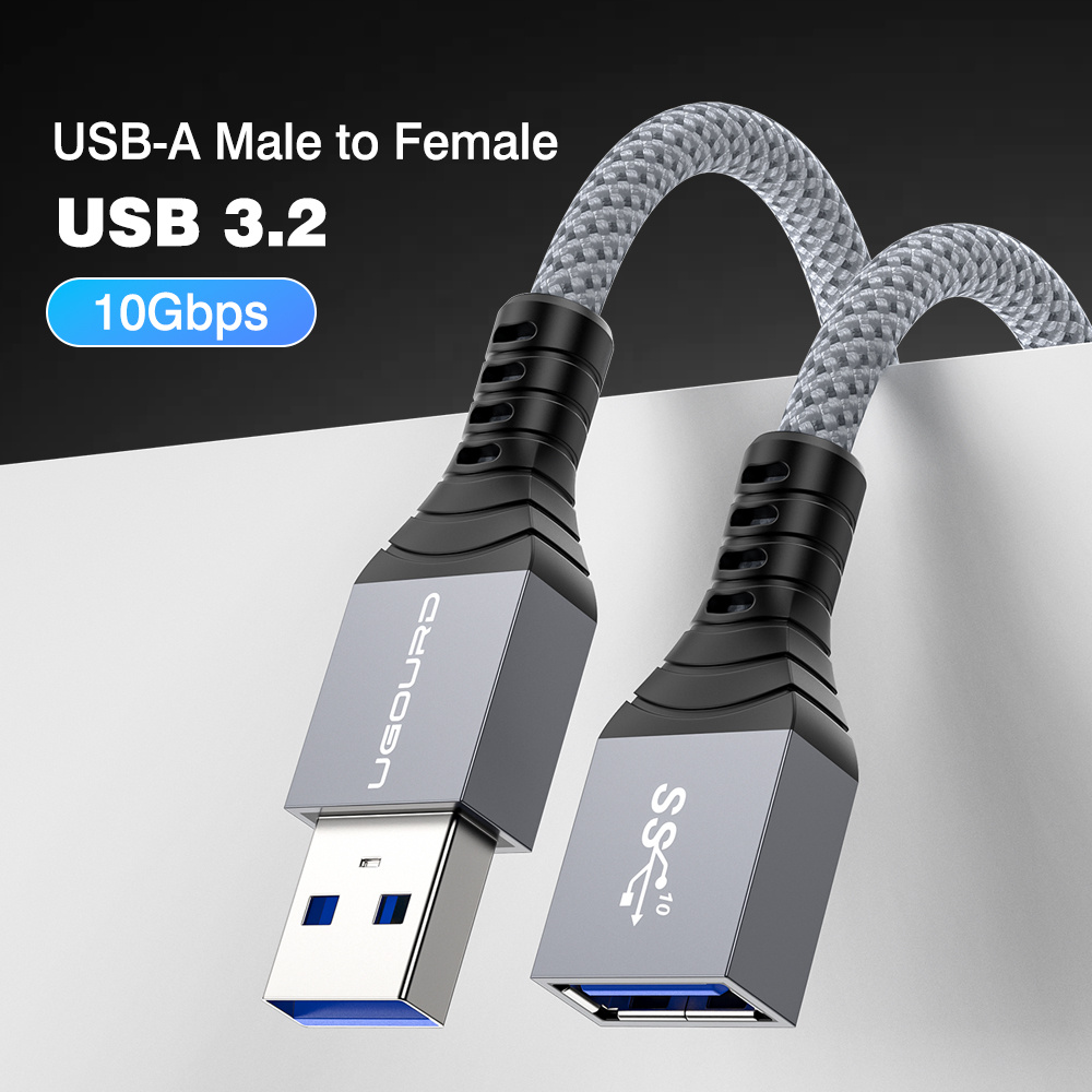 TEMU Usb 3.2 Gen2 10gbps Usb-a Male To Female Extension Cable, High Speed Usb-a Extender Cord For Pc, Laptop, Usb Flash Drive, Printer, External Hard
