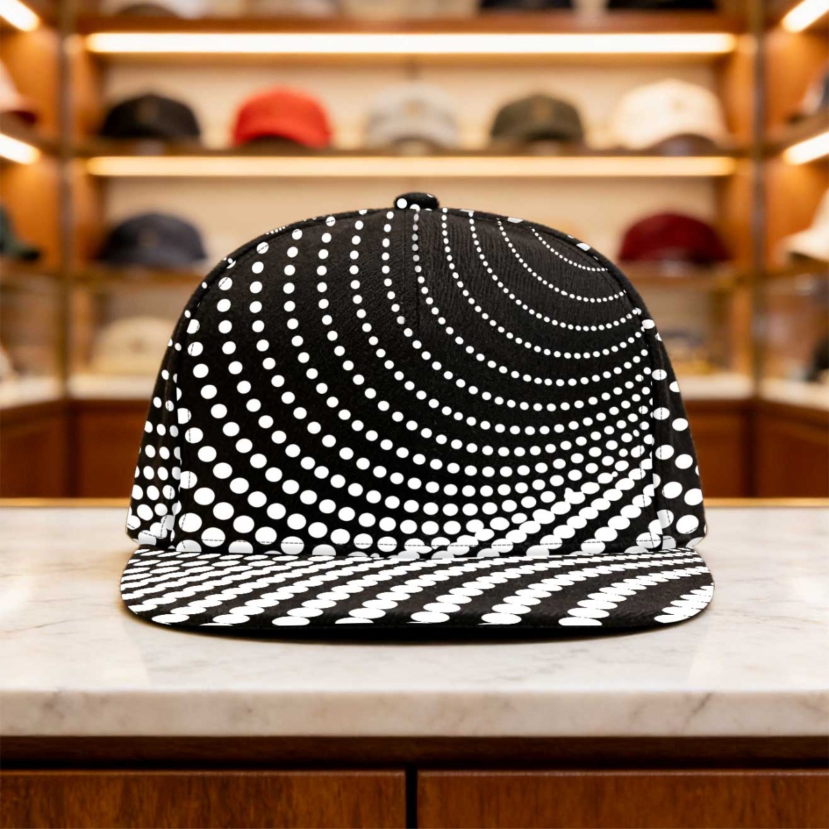 TEMU 1pc Illusion Adjustable Flat-brimmed Hat Suitable Comfortable Ideal For Casual Activities Making It An Ideal Gift