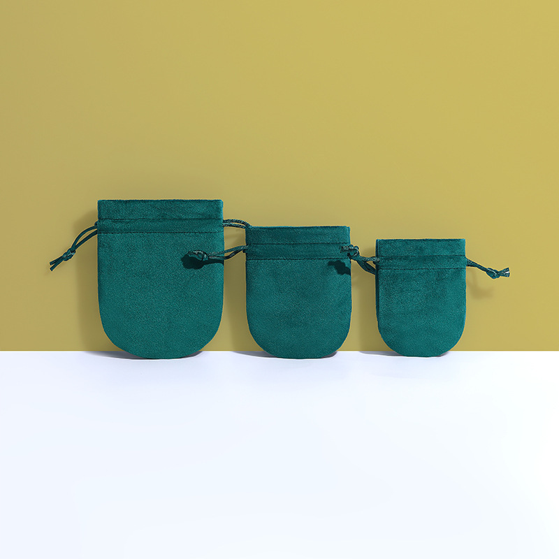 Custom 15/30/60 Oval Drawstring Flannel Jewelry Bags