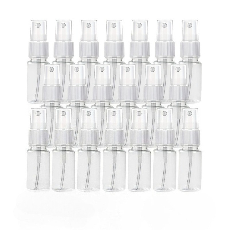 TEMU 40 stuks 10ml / 0.34oz Compacte Spuitfles - Herbruikbaar, PET-plastic, Geschikt voor het meenemen van vloeistoffen, cosmetica, etherische oliën,