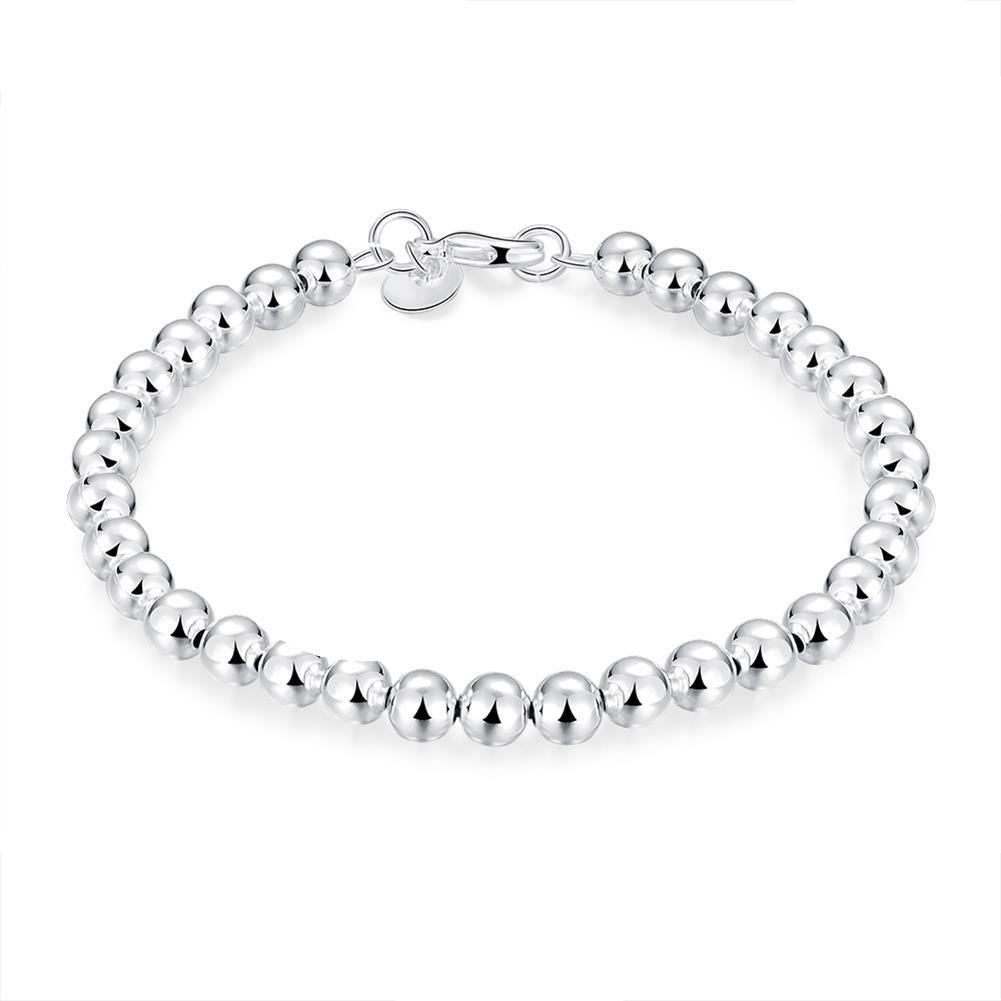 TEMU 925 Silver Bracelet Exquisite Beads Women Men Fashion Wedding Party Gift Jewelry, Fashion Wristwear, Daily Jewelry Accessory, Fashion Jewelry,