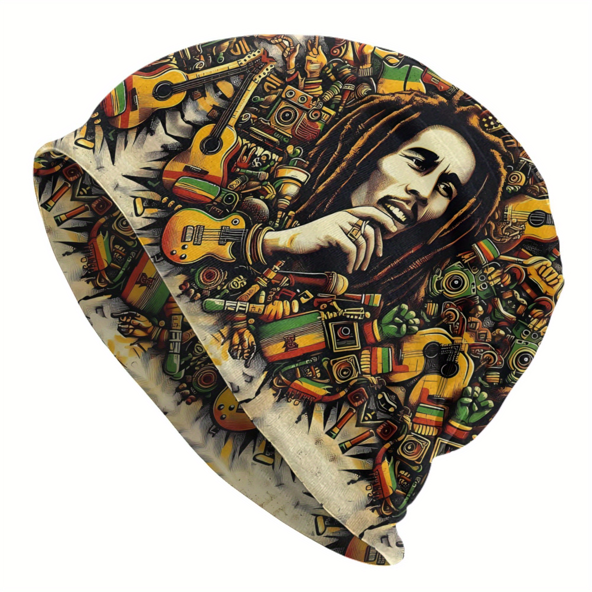 TEMU Portrait Of The Legend Beanies Caps Hat Fashion Bonnet Hats Men2d Print Design