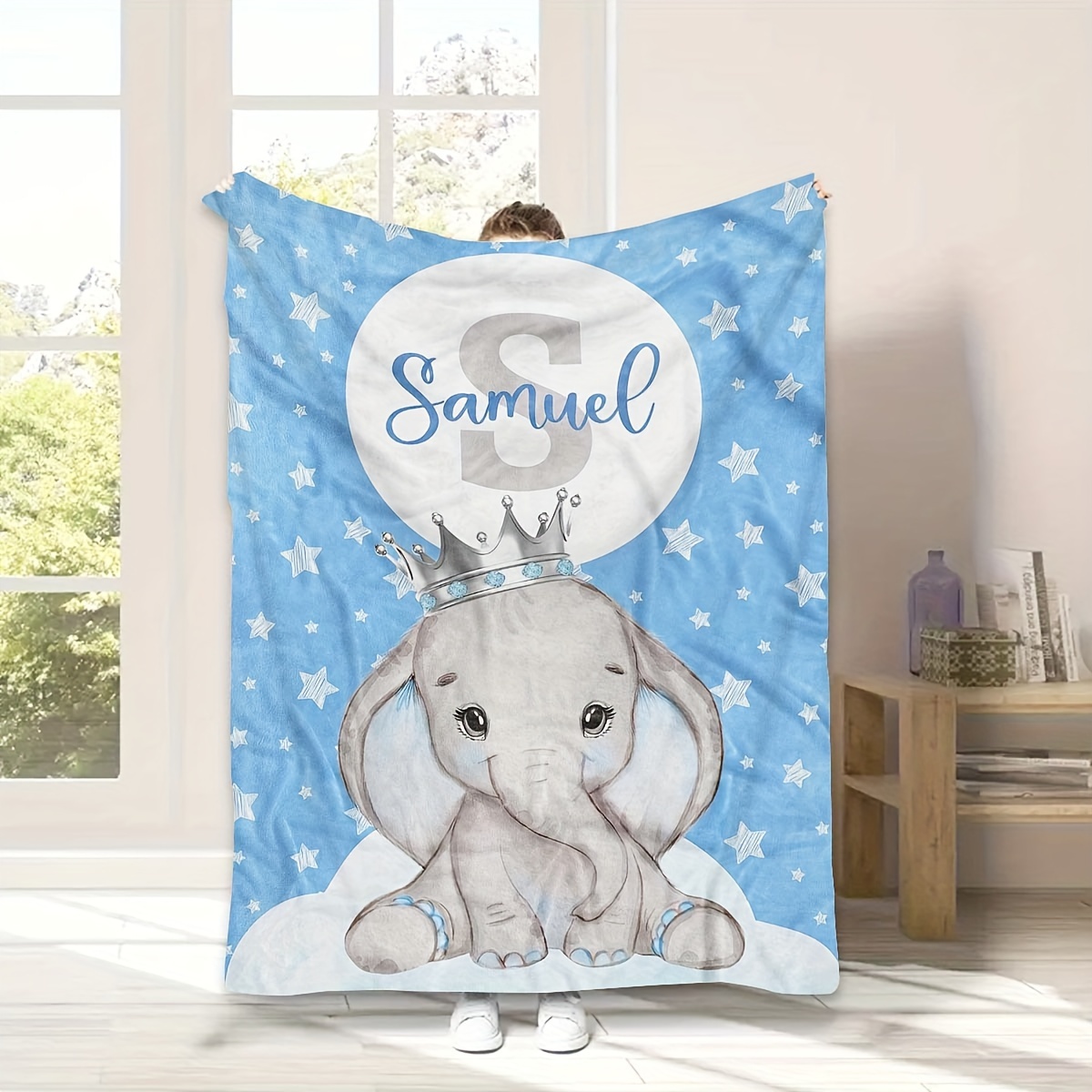 TEMU Custom Blanket Personalized Id, Cute Custom Id Blanket Name Custom Blanket Suitable As A Gift For , Family, Warm Blanket Blanket Soft Flannel