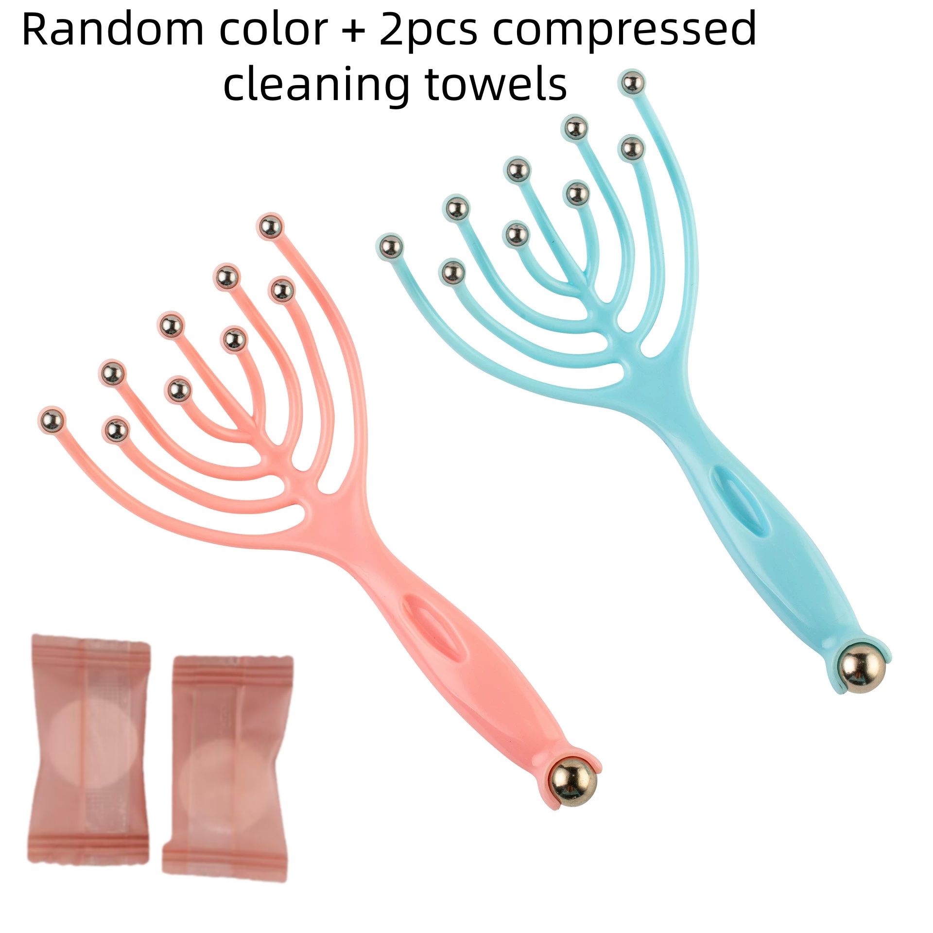 Image of Random Color Nine-claw Head Massager, Scalp Relaxation And , Meridian Pressure, Multi-functional Massage Comb