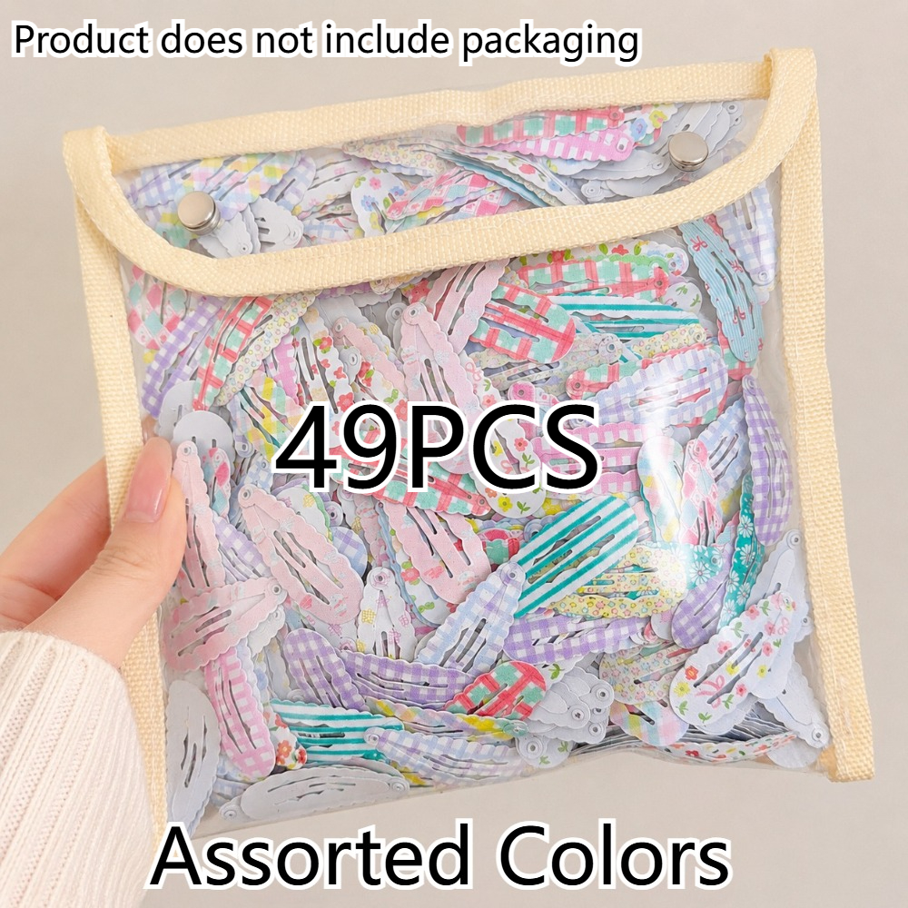TEMU Fermacapelli BB in metallo 20/49 pz 1,8 pollici a quadri colori casuali, accessori per capelli da donna, fermacapelli da sposa per matrimoni e