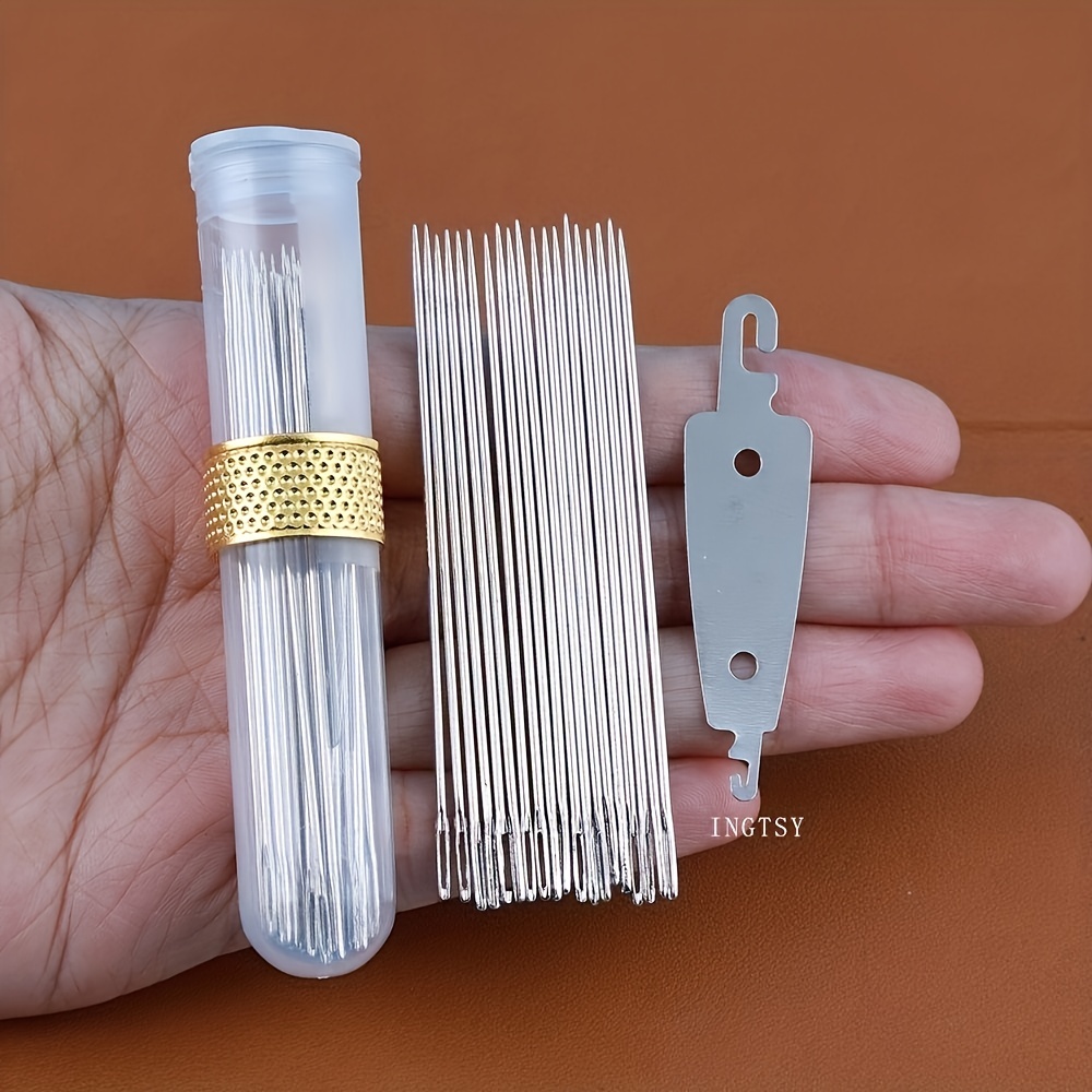 Image of 20pcs/set Hand Sewing Needles, Large Hole Needles, Needles, Home Large Eye Fine Long Traditional Hand Sewing Clothing, Quilt Needles, Small Needles, Embroidery Needles