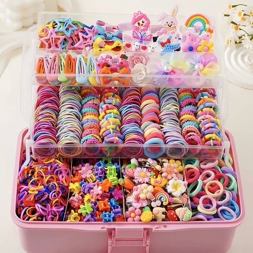 718 pcs womens dopamine hair accessory set including bow tie hair accessories a of cute and sweet floral hair accessories contains high hair ties hair a suitable gift for women to give