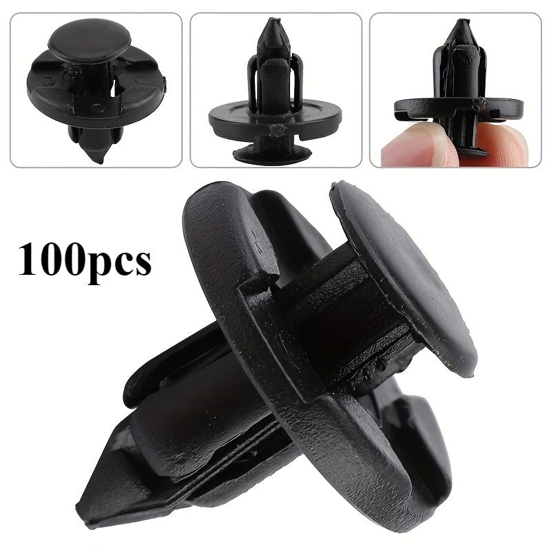 

100pcs Black Plastic Interior Safety Bar Mudguard Clip Fasteners For , , Sentra, Maxima, Frontier & More - &