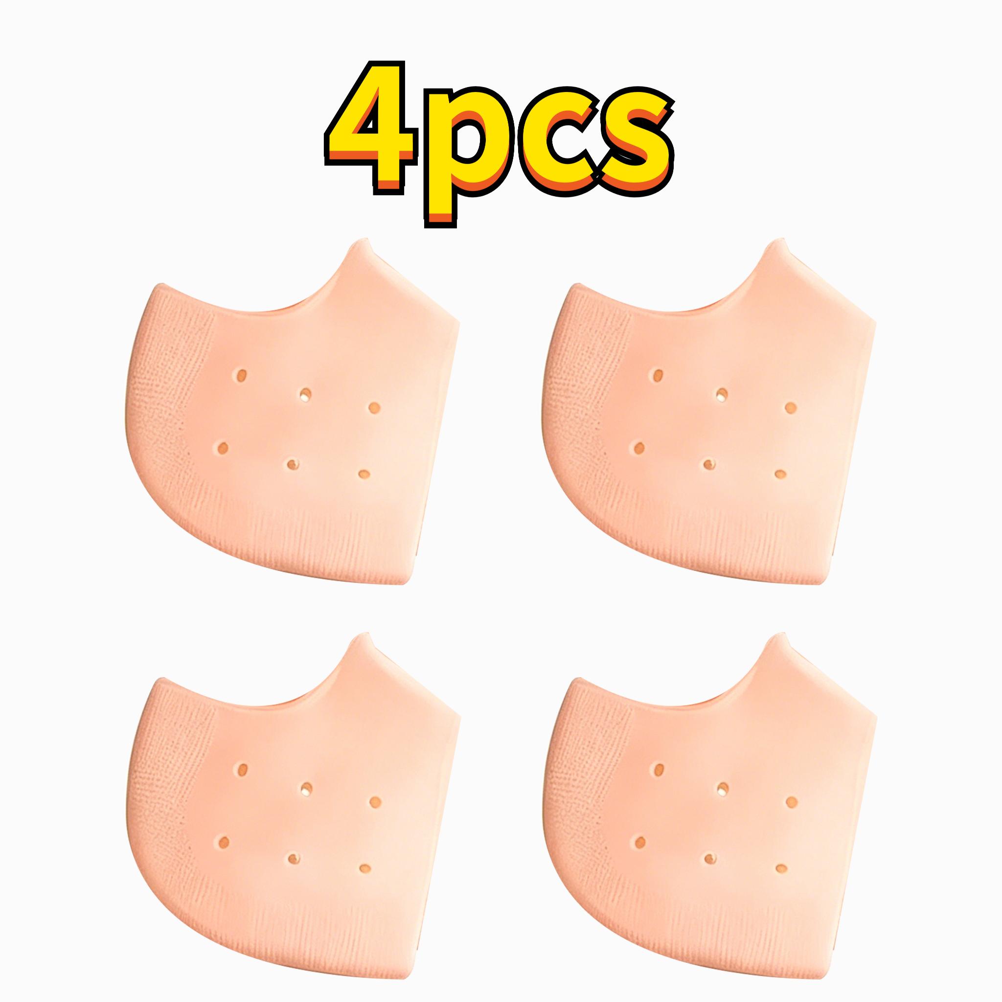 TEMU 4pcs Heel Gel Moisturizing Sleeves, Moisturizing And Nourishing Foot Care Protection, Suitable For Dry And Rough Heels, Reusable Heel Protectors