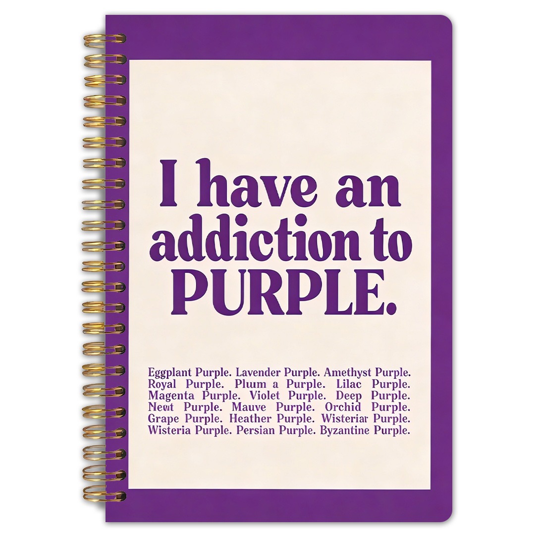 TEMU 1pc Cahier Torsadé Violet Tendance | Couverture Rigide, 5.5x8.3 pouces, Pages Intérieures de Haute Qualité, Règle, Fournitures de Bureau