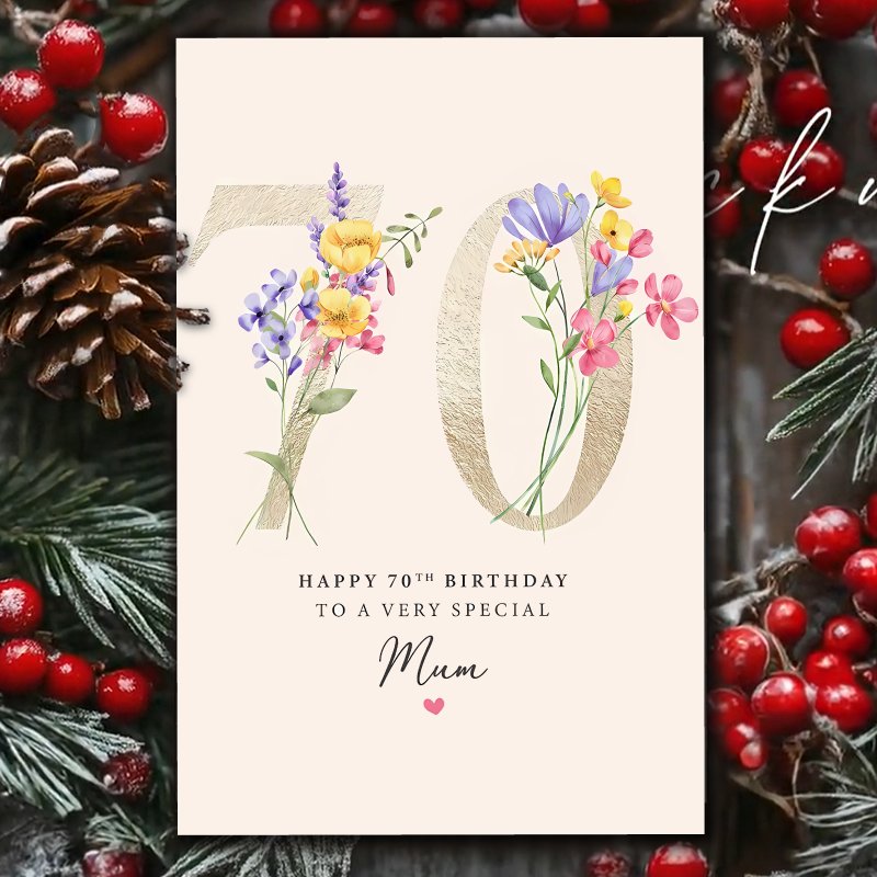 TEMU 1pc Funny 70th Birthday Card For Mum | Birthday Congratulations, Christmas, Any Occasion, Ideal Gift For Mum, The Best For Mum In The World