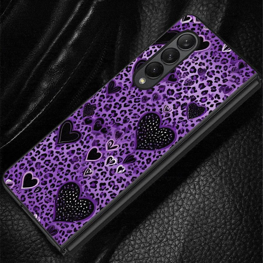 TEMU Phone Case - Love Pattern Case Suitable For For Galaxy Z Z Fold 7 6 5 4 3 Z Fold4 Z Fold3 Phone Cover