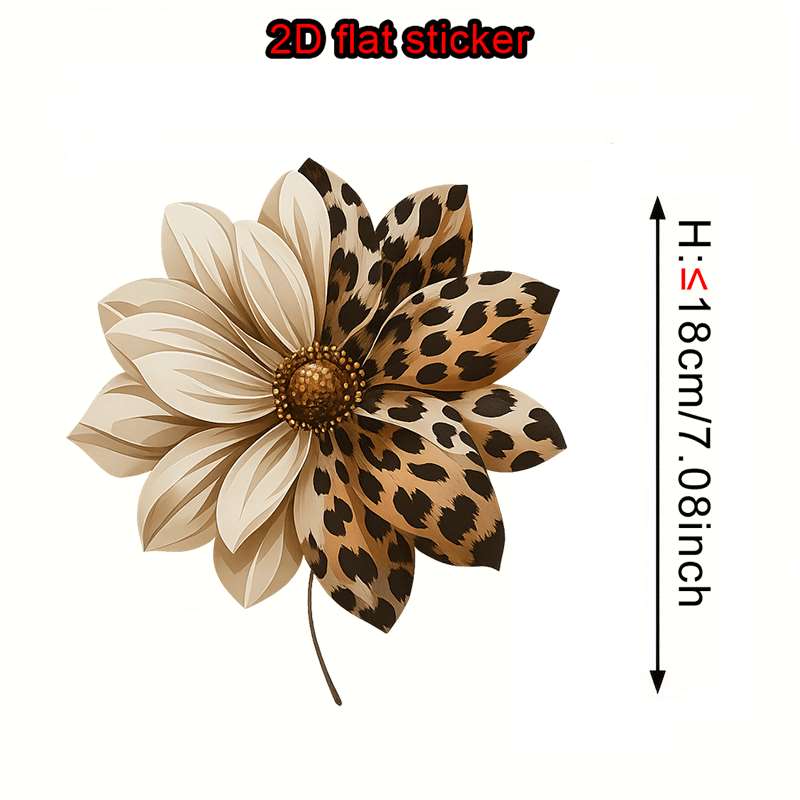 TEMU Leopard Print Flower Vinyl Patch, Suitable For On T-shirts, Jeans, Jackets, Backpacks, Etc., Washable And Ironable, Making Your Clothes