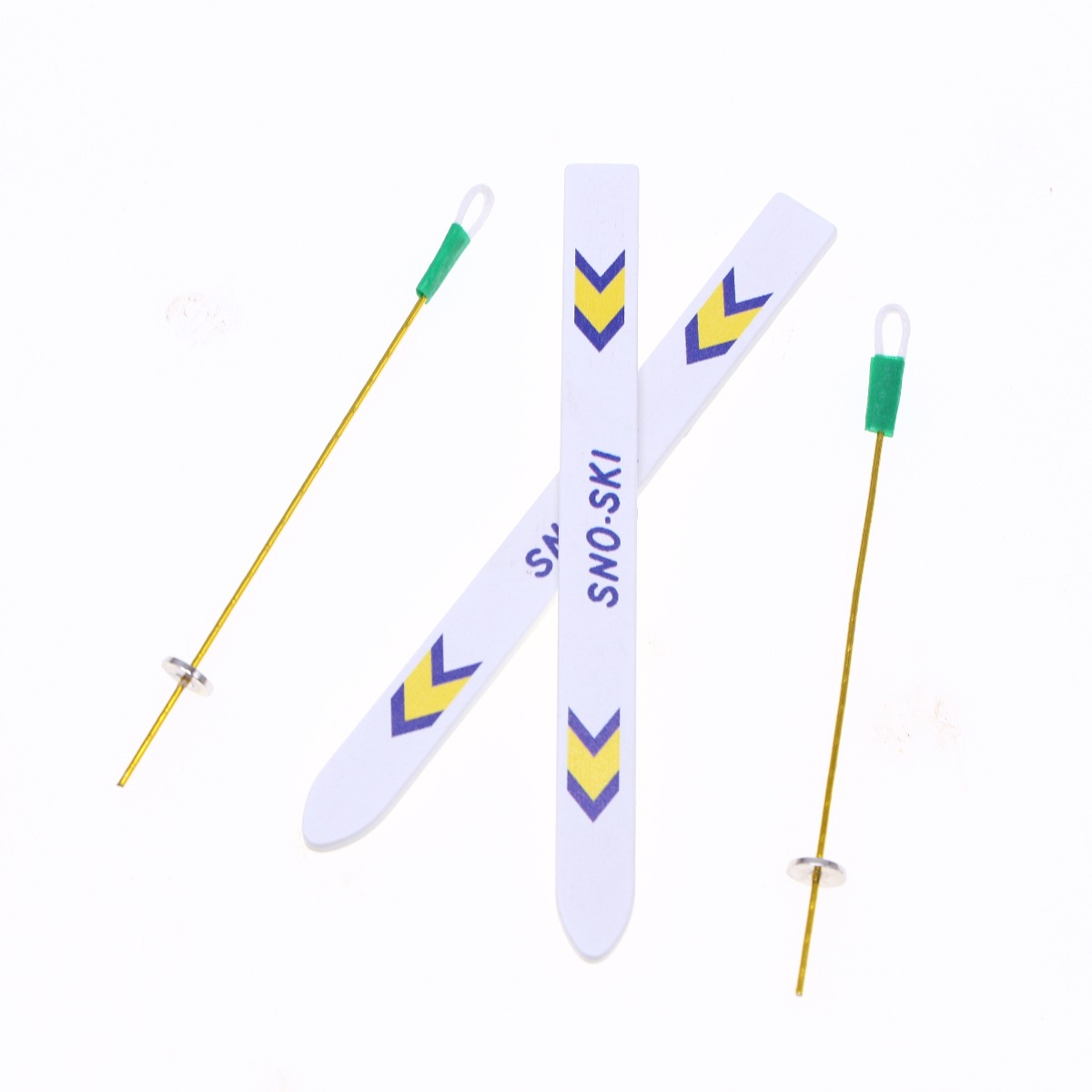 TEMU 4 adet Mini Kayak ve Kayak Çubukları - Kış Sporları Noel Süsleri, Elektrik Gerektirmez, Hafif ve Taşınabilir Kayak Aksesuarları Tatil