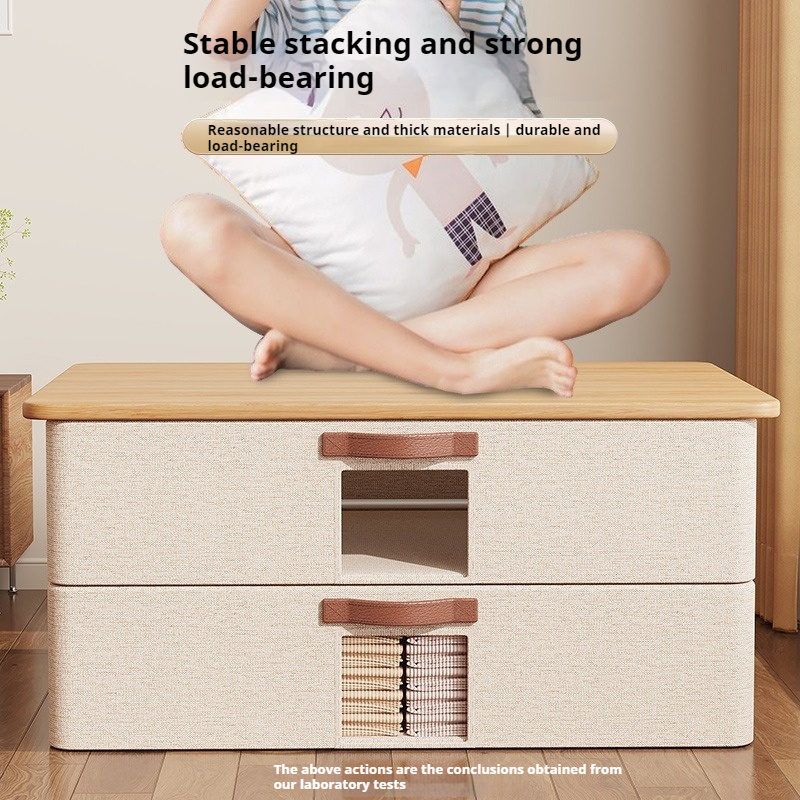 Large Capacity Underbed Foldable Storage Box with Lid