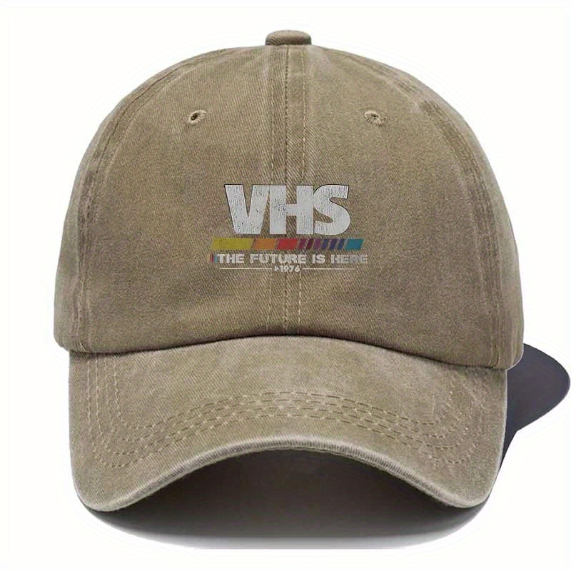 TEMU Men's & Women's Retro 90s Vhs Vhs Cap - Vintage 80s/90s Nostalgia Streetwear Hat, Hand Washable Non-stretch Durable Fabric For Themed Parties,