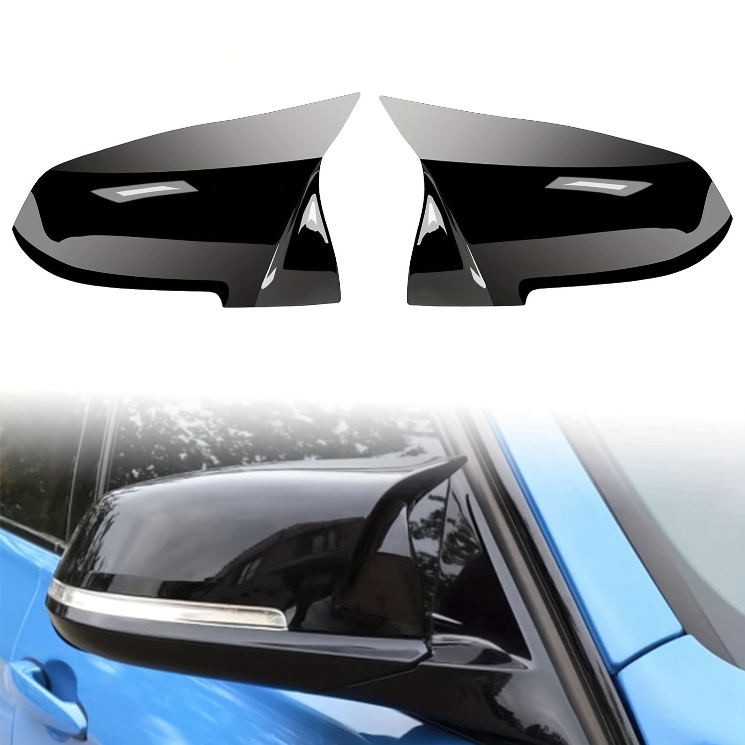 TEMU Replacement Parts For The Door Mirror Covers Suitable For F20, F22, F23, F30, F31, F32, F33, F36, F87 M2, And X1 E84, Sold As A Set Of 2