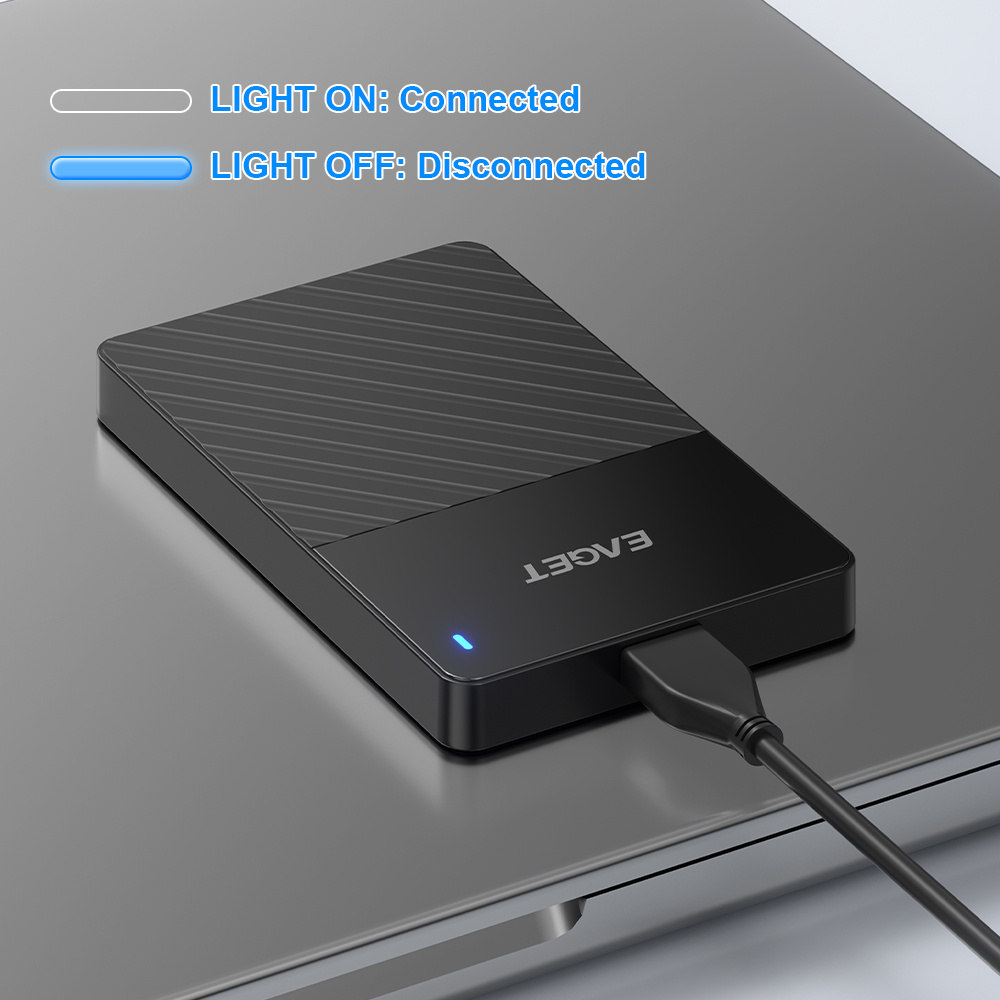 TEMU Disque dur externe haute vitesse EAGET, /320 Go, disque de stockage mécanique portable, Plug-and-Play pour jeux/fichiers/vidéos/musique, USB 3.0