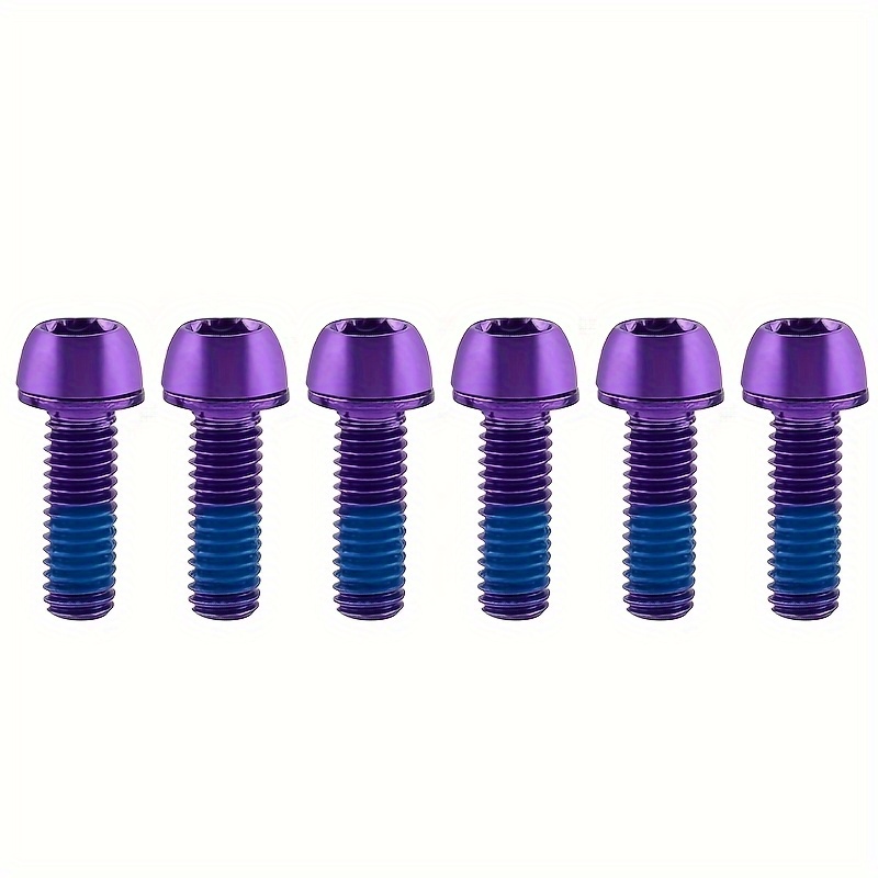 Lot De 6 Vis De Frein à Disque M6 X 17 Mm – Fer Traité Anti-rouille – 9 Couleurs Au Choix – Pour VTT Et Vélo De Route